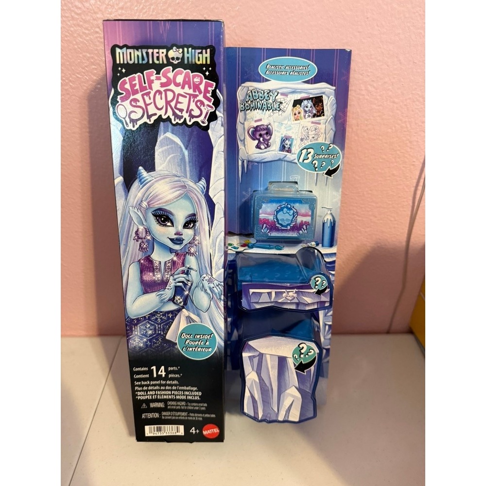 Monster High Self-Scare Secrets Abbey Bominable Doll 14 Pieces New Mattel